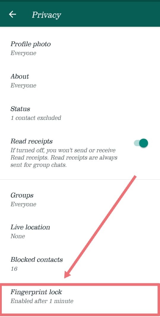 How To Enable Fingerprint Lock In WhatsApp 